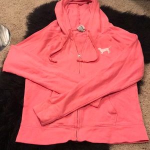 Vs pink zip hoodie